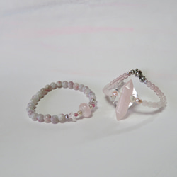 溶け出すピンク◇Rose Quartz×Pink Tourmaline in Quartz…／SV925 7枚目の画像