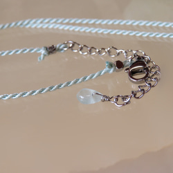 絹紐と水晶の束／316L-necklace 4枚目の画像