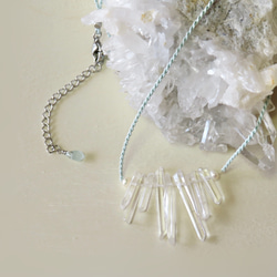 絹紐と水晶の束／316L-necklace 5枚目の画像