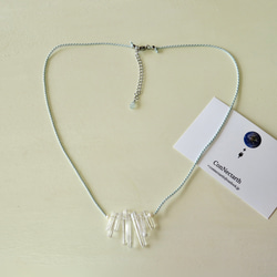 絹紐と水晶の束／316L-necklace 7枚目の画像