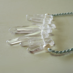 絹紐と水晶の束／316L-necklace 8枚目の画像