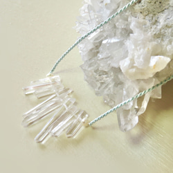 絹紐と水晶の束／316L-necklace 9枚目の画像