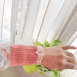 ＊此の花咲くや＊Queen Conch Shell×Rose Quartz…／Bangle 10枚目の画像