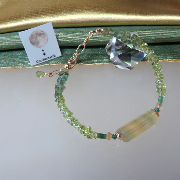 かぐや姫のひかり✳︎Fluorite・Peridot ・Green apatite…／14kgf 1枚目の画像