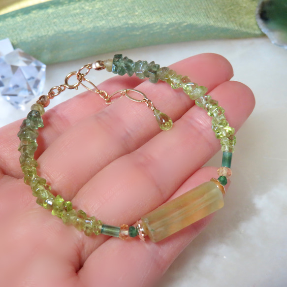 かぐや姫のひかり✳︎Fluorite・Peridot ・Green apatite…／14kgf 7枚目の画像