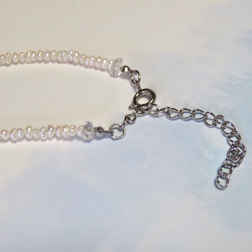 WHITE MOONLIGHT チョーカー 白無垢チョーカー【Ⅱ】Baby pearl×Crystal quartz×White Topaz