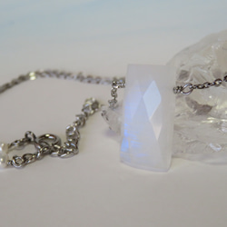 SALE！！Blue moonstone◇square window necklace  II／316L 3枚目の画像