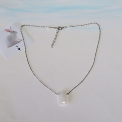 SALE！！Blue moonstone◇square window necklace  II／316L 7枚目の画像