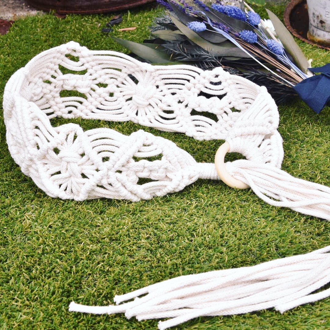 手作りマクラメベルト