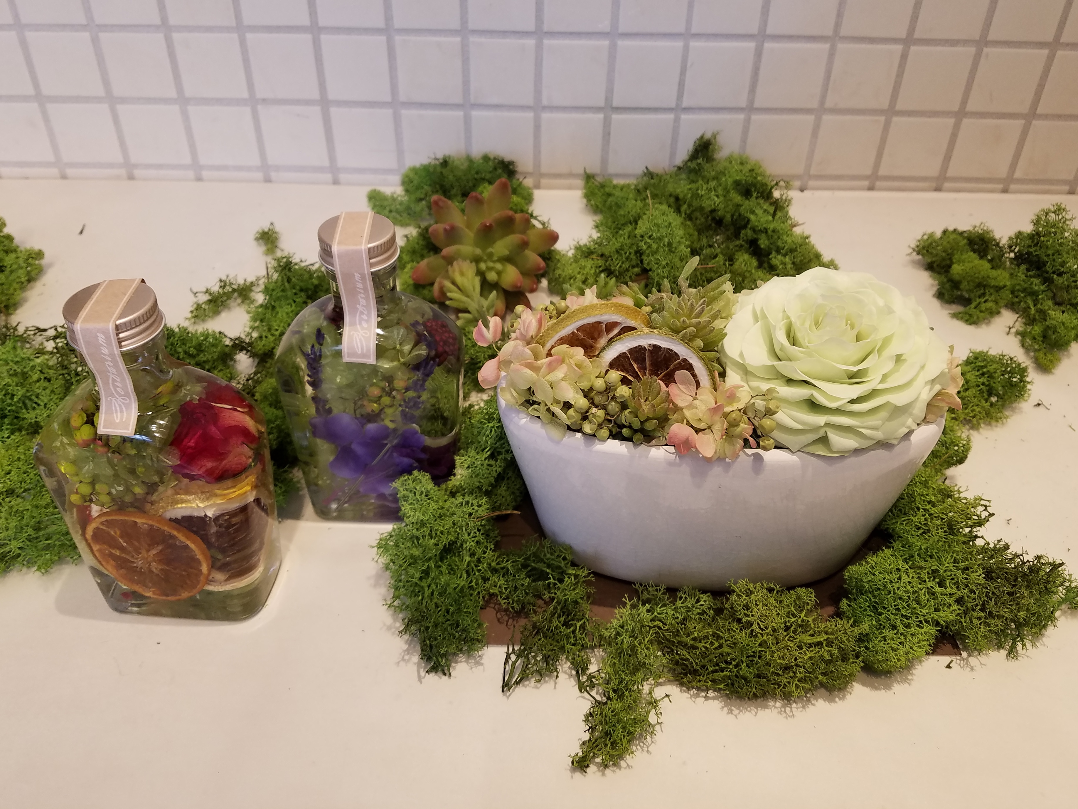 ローズメリア入りアレンジメント