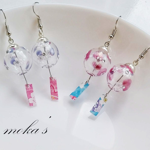金魚の風鈴ピアス／イヤリング ピアス（フック・チェーン