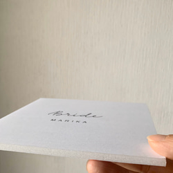 ウェディング 受付サイン s 木製脚つき　groom bride 名前入り　結婚式　 3枚目の画像