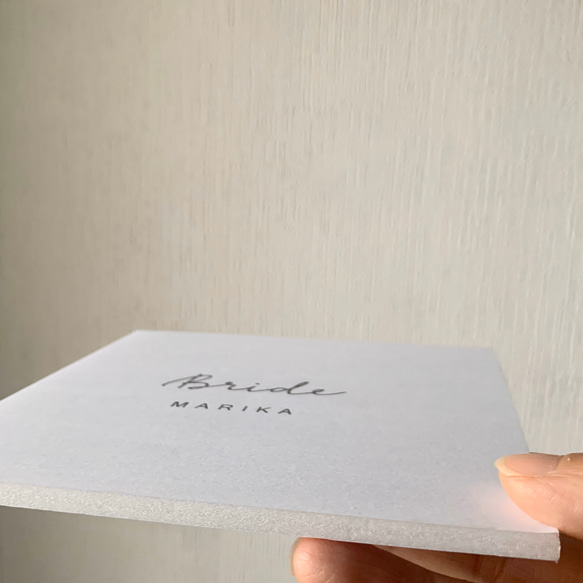 ウェディング 受付サイン s 木製脚つき　groom bride 名前入り　結婚式　 3枚目の画像