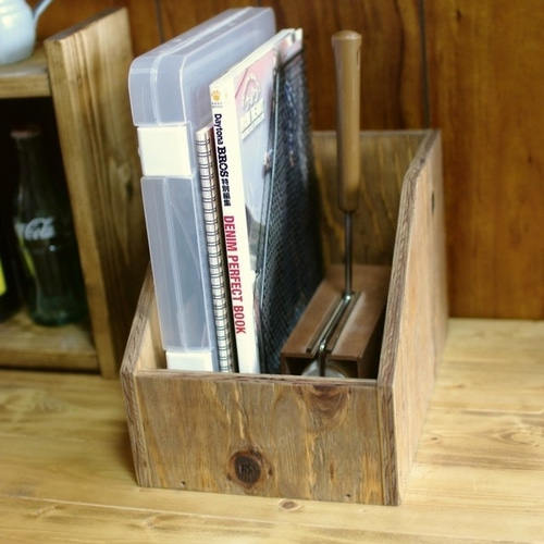 収納BOX ファイルボックス ブックスタンド ヴィンテージ ナチュラル