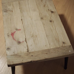 90×59 天然杉足場板 折りたたみ ローテーブル 2枚目の画像