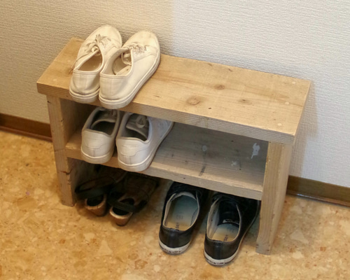 ミニベンチ ハンドメイド シェルフ シューズラック 植物棚 アガペ 植物