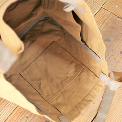 A4縦・ﾍﾟｯﾄﾎﾞﾄﾙが入る帆布ﾄｰﾄ  : ｼﾅﾓﾝ: 4枚目の画像