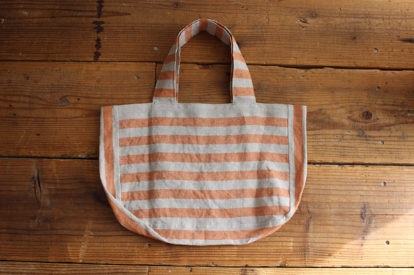 【30%off】A4 bag  ：orange border： 1枚目の画像