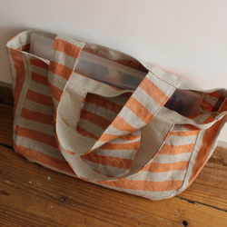 【30%off】A4 bag  ：orange border： 4枚目の画像