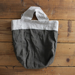 linen reversible bag：natural： 3枚目の画像