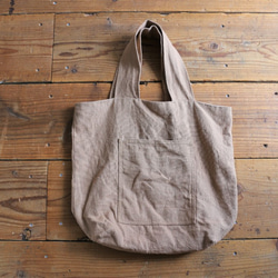 【30%off】linen canvas bag  ：beige： 1枚目の画像