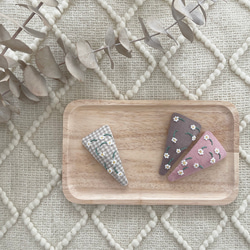 オーダー可能生地⑦ お花リボンパッチンピン 2da75fe3566599cb604b69da6b39e4