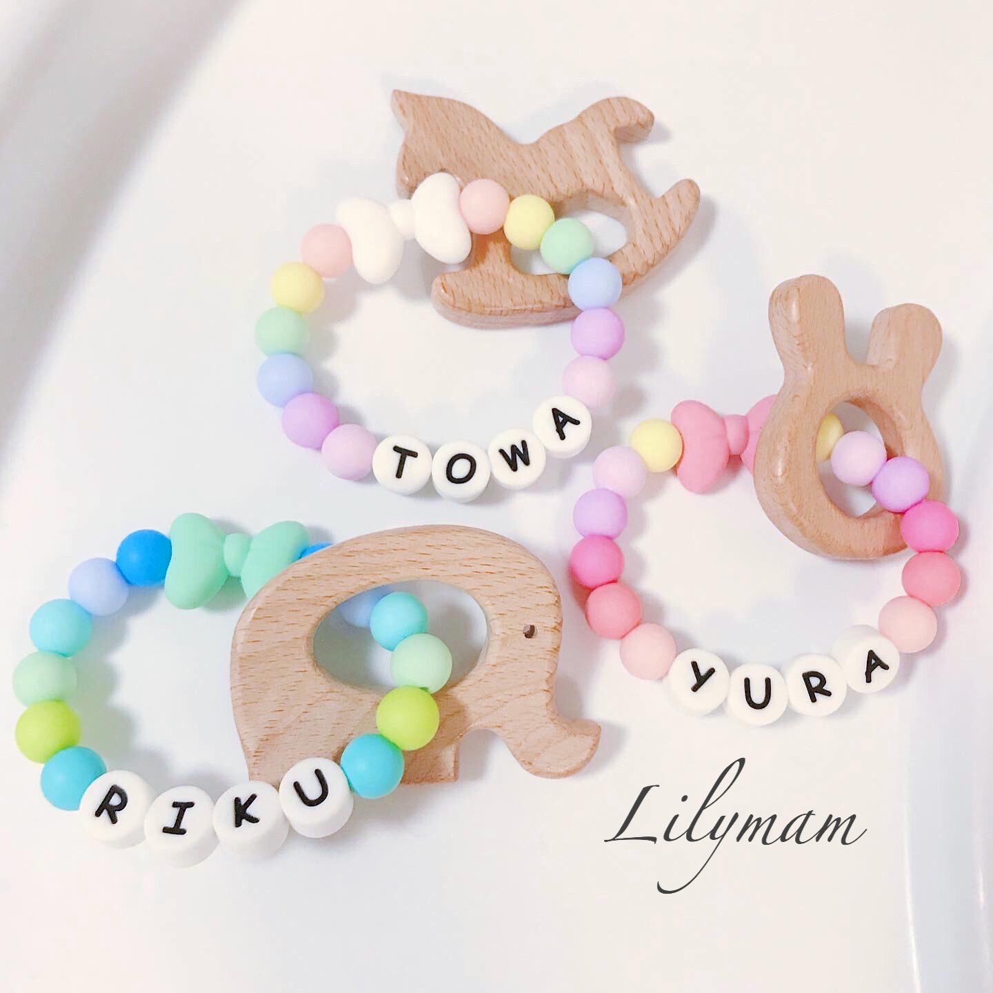 ウッドビーズのお色を選べます☆ 