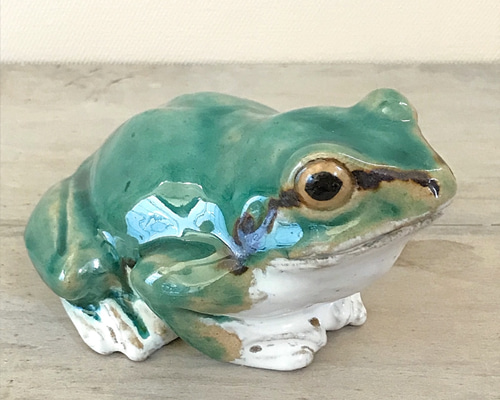 陶器の巨大アマガエル その他置物 みのやん 通販 6615476｜Creema