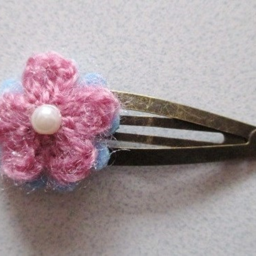 毛糸お花パッチン留め (2個セット) ヘアピン スマイルsan 通販