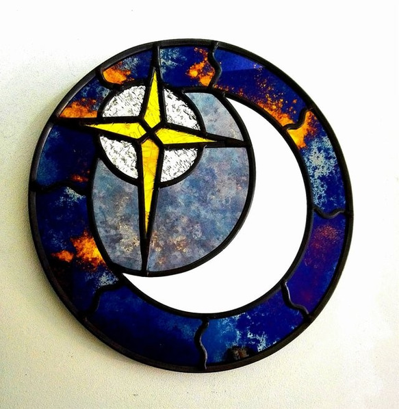 ステンドグラスミラー クレヨンしんちゃん ヘンダーストア ステンドグラス風ミラー