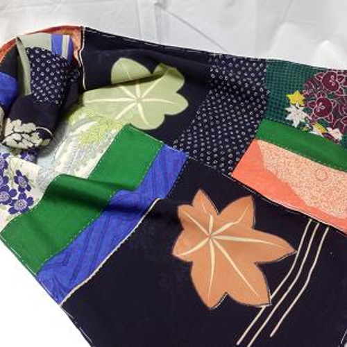 和布のパッチワークストール 10（ 青） ストール i 姉妹 通販