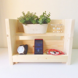 mini 無垢材 無塗装 インテリア おしゃれ 卓上シェルフ ラック 小物