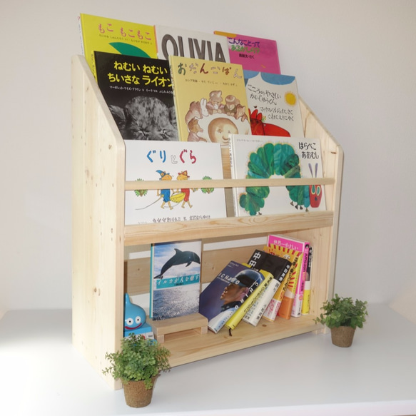 絵本棚　ハンドメイド お得！ハンドメイド「7980円絵本棚」＋小物収納に便利「mini」の