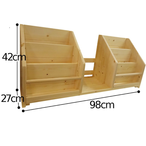 絵本棚 W98cm wAL Maple poppo ハンドメイド 無塗装 無垢材 完成品