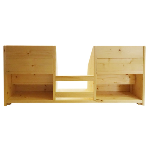 絵本棚 W98cm wAL Maple poppo ハンドメイド 無塗装 無垢材 完成品