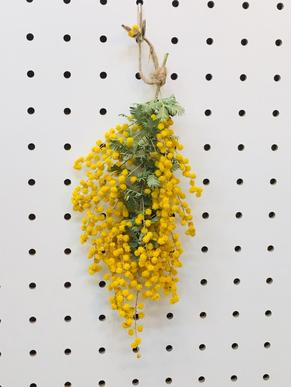 ミモザドライフラワースワッグ 花材 1枚目の画像