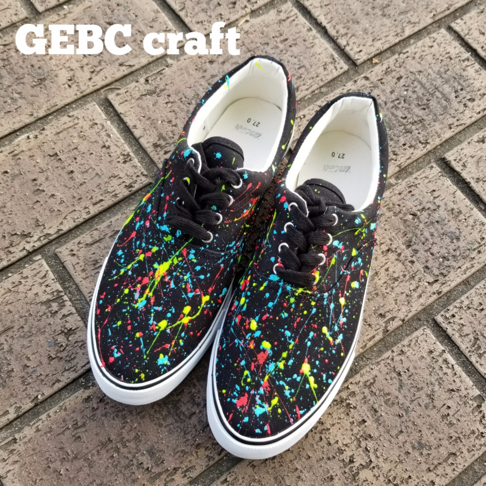 CRAFT スプラッターハイカットスニーカー GAN