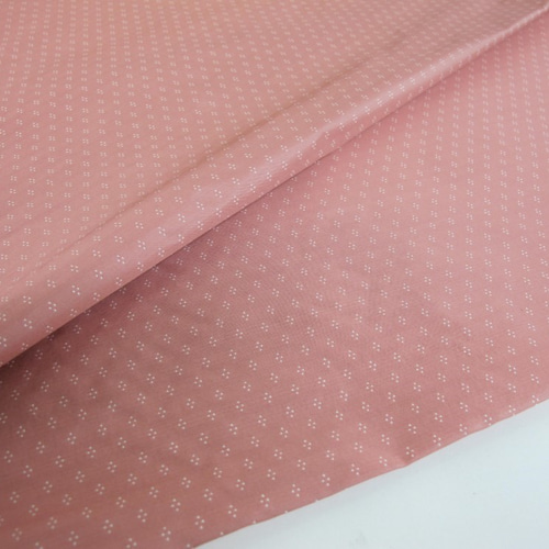 シルク生地 ダイヤ柄 GA750 (コーラルピンク）ジャガード織り
