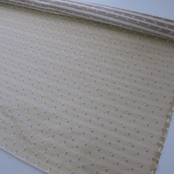 シルクジャガード　フルーレット（ソフトイエロー地/ホワイト）ジャガード織 2枚目の画像