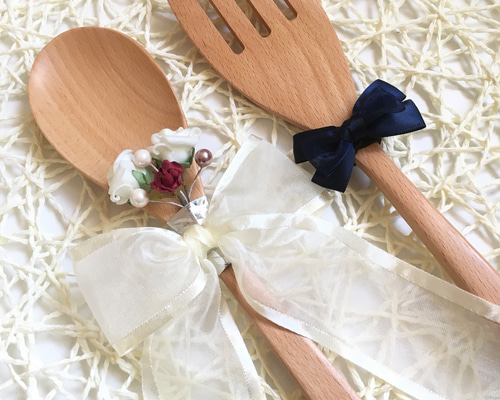 ❤️再販18❣️☺️結婚式ファーストバイト用名入れ特大スプーン&特大
