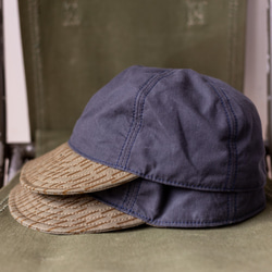 Tenmaku Cap 帽子由軍用帳篷面料製成，適用於夏季遮陽篷波蘭雨披 x 東德雨迷彩 5 1/2 第1張的照片