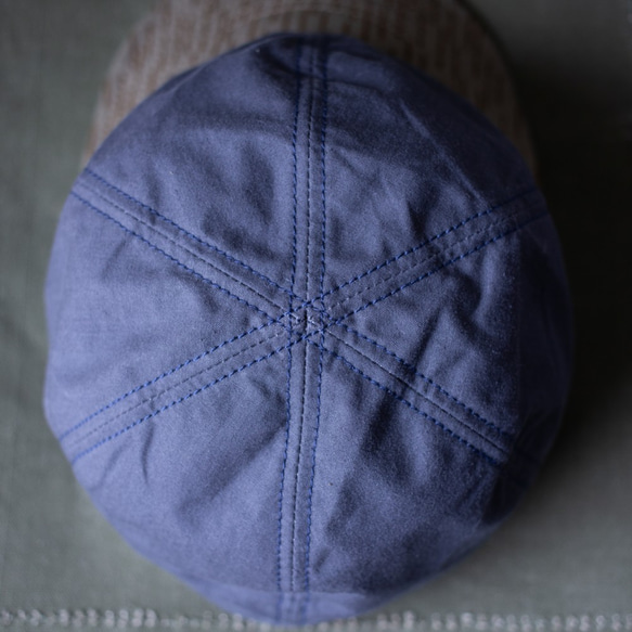 Tenmaku Cap 帽子由軍用帳篷面料製成，適用於夏季遮陽篷波蘭雨披 x 東德雨迷彩 5 1/2 第4張的照片