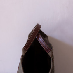 鞄一面に描かれたオリジナルマーキンが光かる、80年代イギリス軍オリーブドラブキャンバストートバッグIND_1132 5枚目の画像
