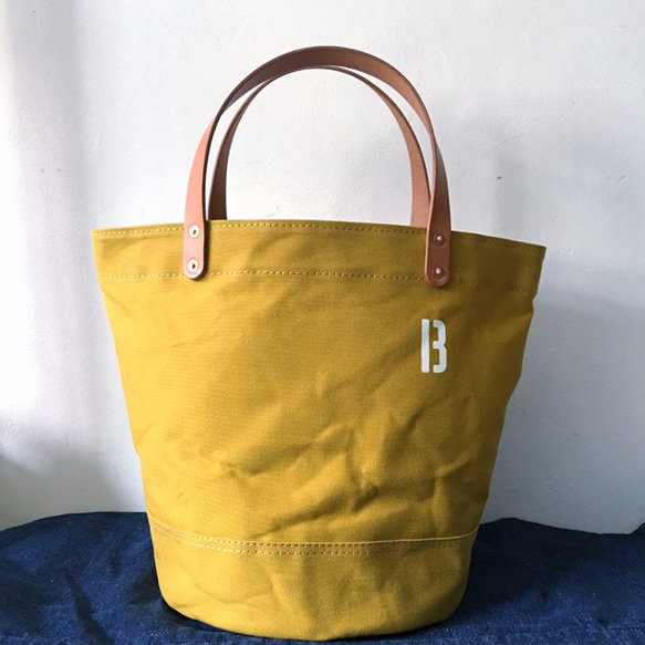 Wax canvas bucket style tote INDBNP_0373 第1張的照片