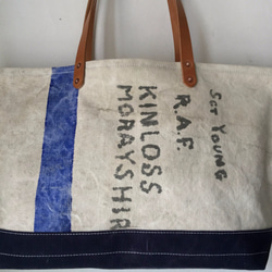 Vintage canvas from UK. Bucket style tote 580 第2張的照片