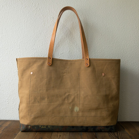 Vintage Royal Navy canvas remake tote bag711 第2張的照片