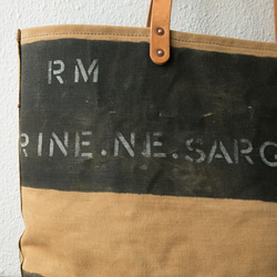 Vintage Royal Navy canvas remake tote bag711 第3張的照片