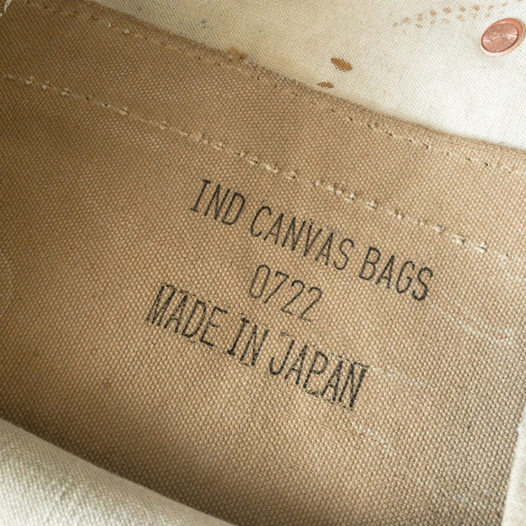 VTG UK military vintage canvas remake tote bag IND722 第5張的照片