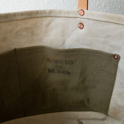 40’s or 50’s USN vintage canvas remake open top tote IND723 第5張的照片