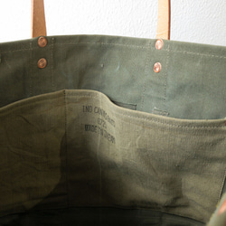 50’s U.S Army vintage canvas remake open top tote bag IND725 第5張的照片